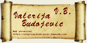 Valerija Budojević vizit kartica